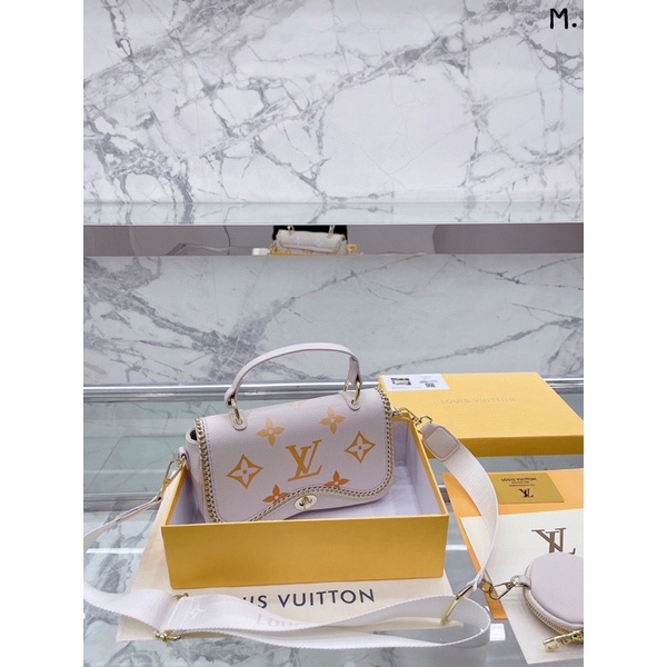 Túi xách lv viền xích chất da thật sz 24