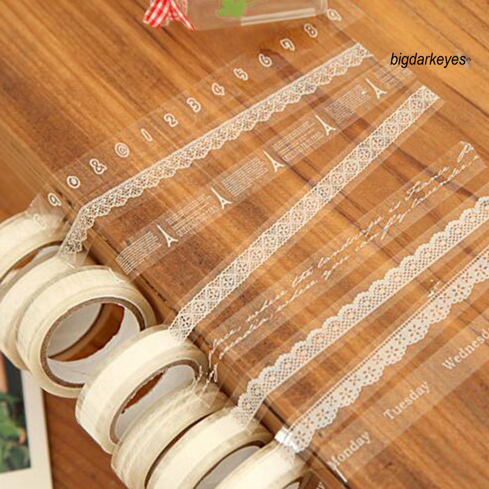 2 Băng Keo Ren Trong Suốt Dùng Trang Trí Sổ Tay Album Ảnh DIY