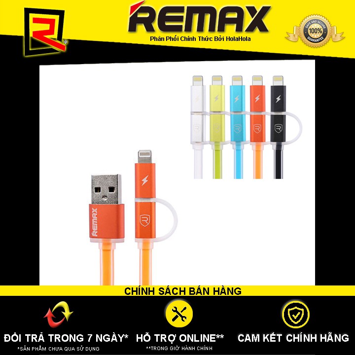 [Mã ELFLASH5 giảm 20K đơn 50K] Cáp sạc 2 in 1 Remax RC - 020T Aurora (4 màu)