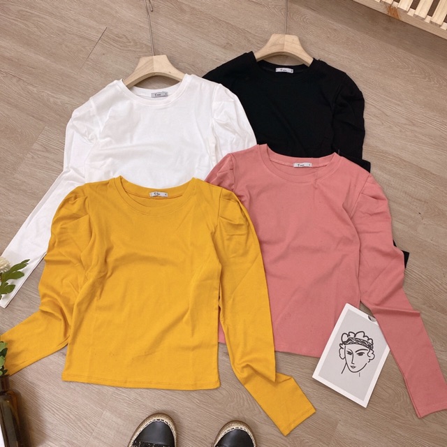 Áo thun dài tay phồng basic new hot