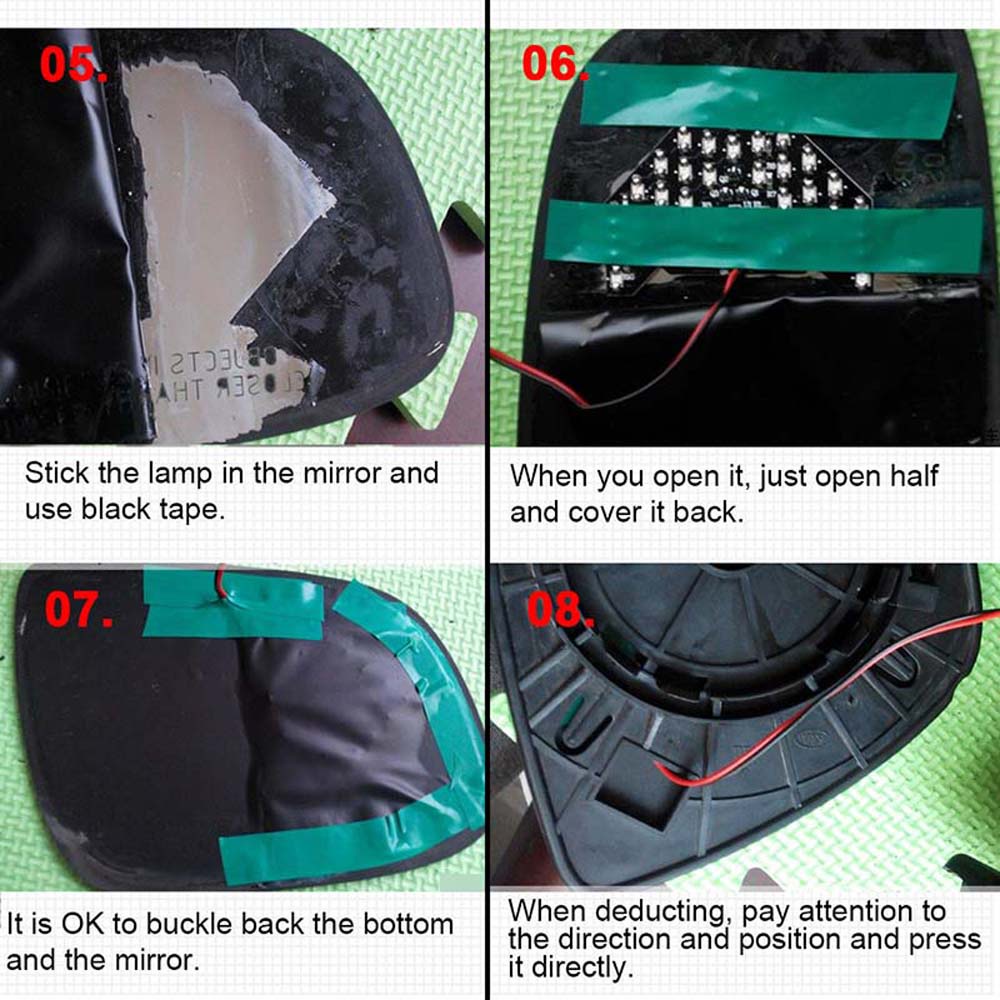 Đèn Led Xi Nhan Hình Mũi Tên Gắn Gương Chiếu Hậu 14 Smd Nhiều Màu Sắc