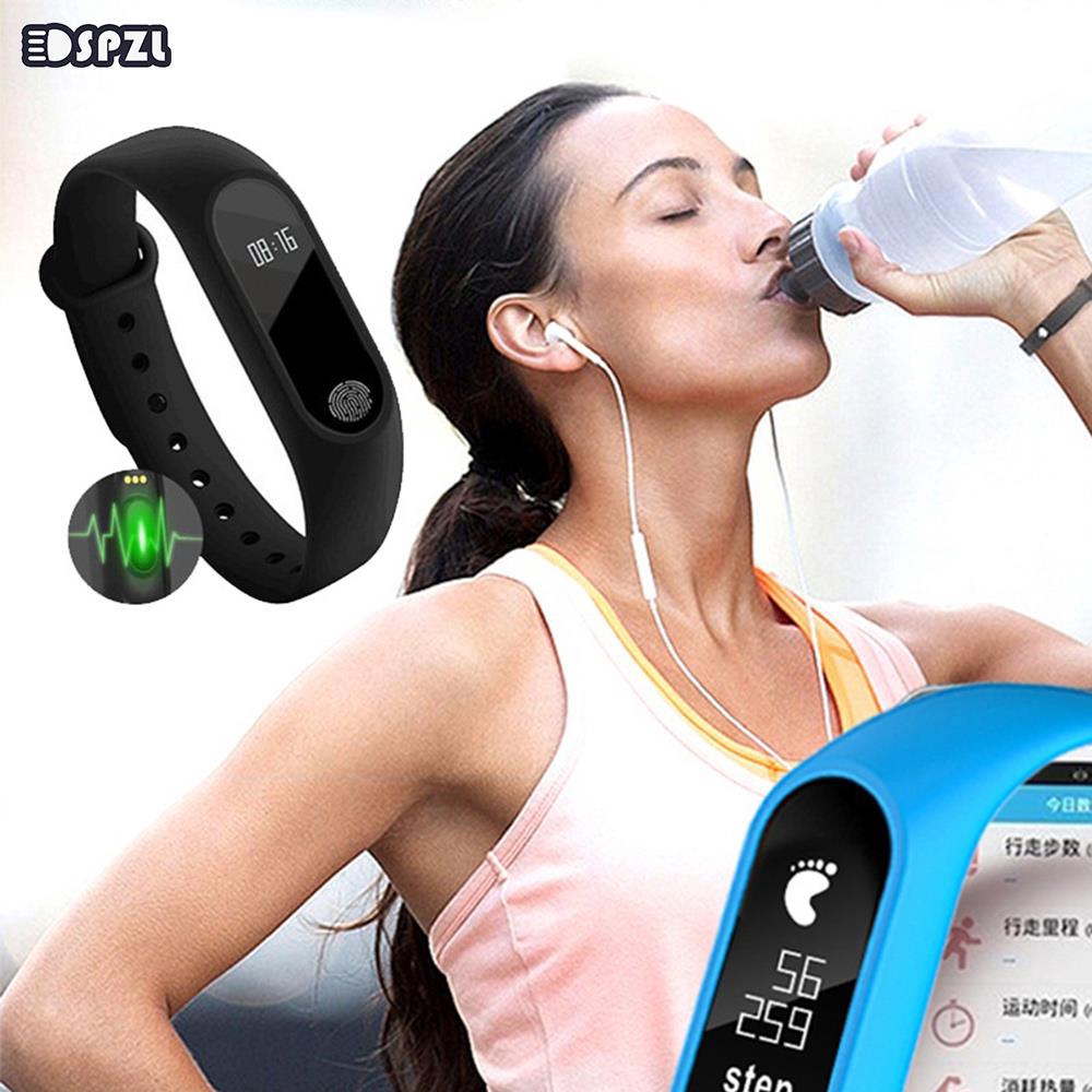 ISO Bluetooth Wristband M2 Smart Wristband DC 5V Sport Wrist Band Time Display Blood Pressure Monitor Fashion