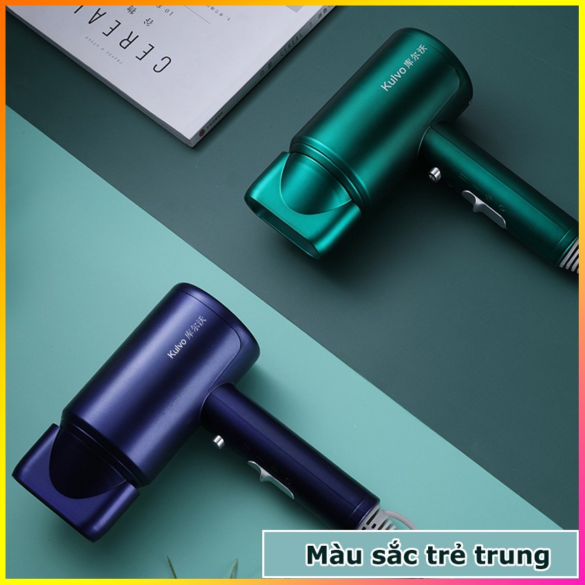 Máy sấy tóc Kulvo MIANZ STORE TẶNG MŨ CHÙM TÓC- 6 chế độ - 2 chiều nóng lanh - Công nghệ ION chống hư tổn - Kaizo Mart