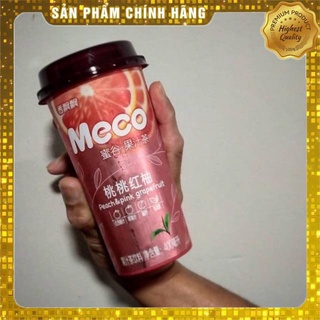 Hồng trà trái cây tươi tiệt trùng Meco vị Đào Bưởi