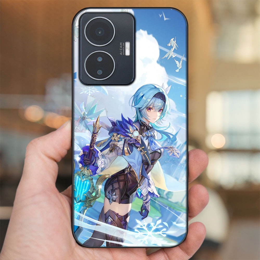 Ốp lưng Vivo Y55 2022 viền đen in hình Eula Genshin Impact
