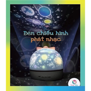 Đèn ngủ chiếu sao vũ trụ đại dương sinh nhật cổ tích xoay tự động hẹn giờ đèn LED 3D kết nối bluetooth kèm remote
