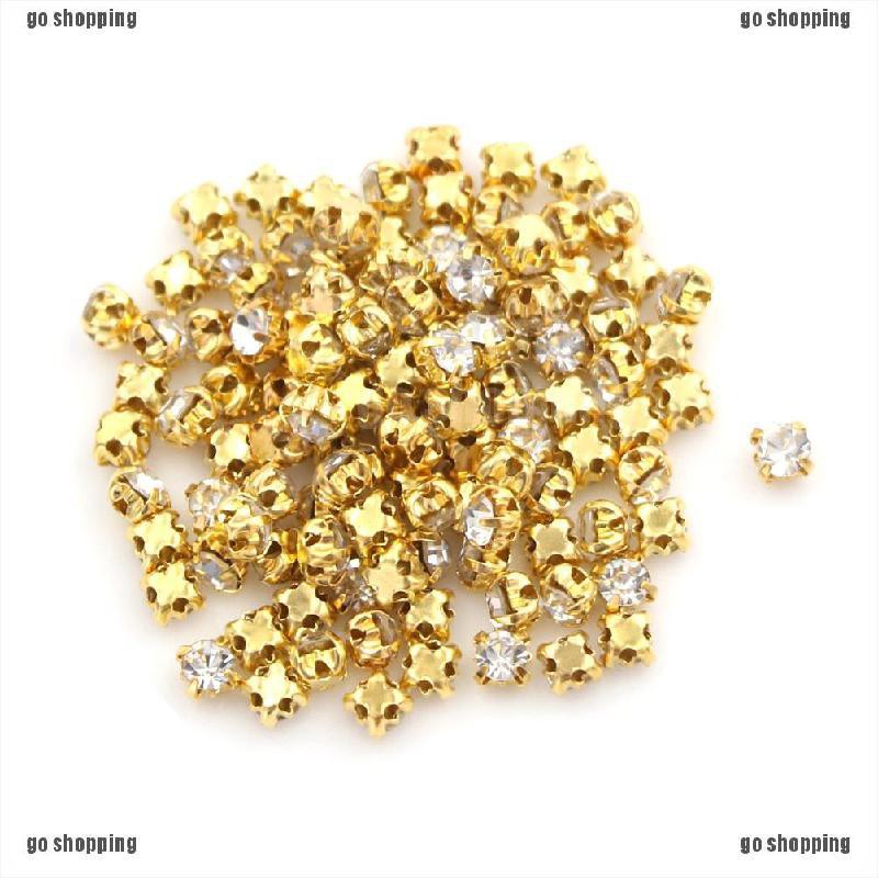 {go shopping}100pcs Mini Doll Crystal Rhinestone Rhinestones DIY Garment Sewing Clothes Accessories