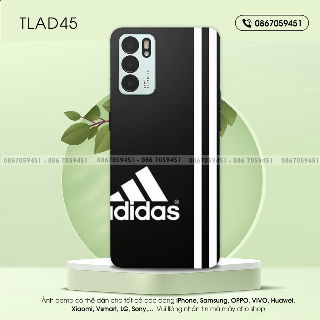 Miếng dán skin Nokia Lumia 525 đã cắt sẵn in hình chủ đề thương hiệu Adiddasss