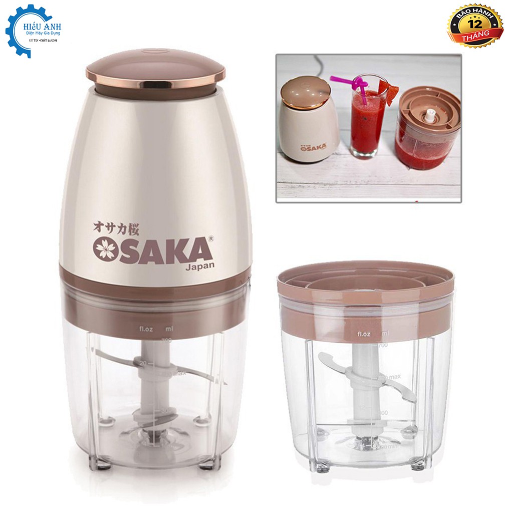 Máy xay thịt cao cấp (HOT) Máy Xay Thịt Mini Đa Năng OSAKA- Xay Sinh Tố, Xay Thịt, Cá, Rau Củ Quả tiện ích [BẢO HÀNH 12]