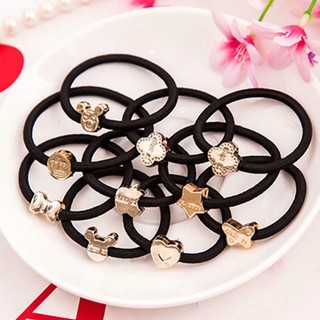 Thun buộc tóc đen đơn giản phong cách Hàn Quốc