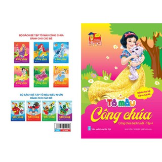 combo 6 quyển tập tô công chúa
