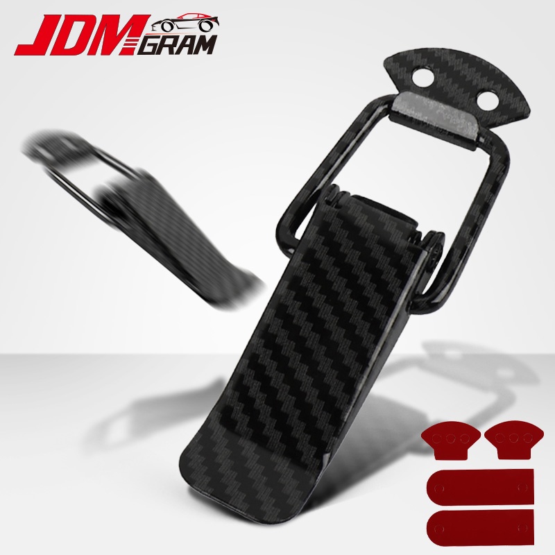 FENDER Bộ 2 Kẹp Cản Trước / Sau Bảo Vệ Động Cơ Xe Hơi Bằng Sợi Carbon Bộ Kẹp Khóa Thanh Cản Trước Tháo Lắp Nhanh Cho Xe Khóa Cố Định Tấm Cản Trước Xe Hơi