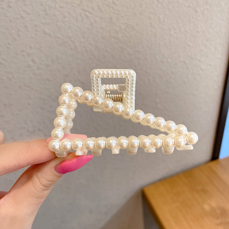 Kẹp Tóc Đính Ngọc Trai Nhân Tạo Đơn Giản Phong Cách Hàn Quốc