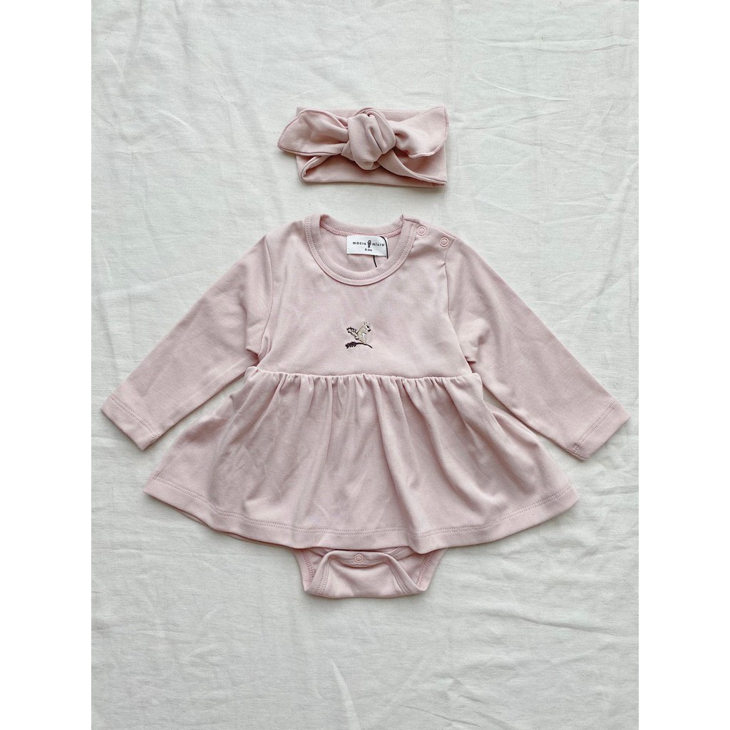 Baby Bodysuit Dress (Body Váy Vải Cotton Cao Cấp)