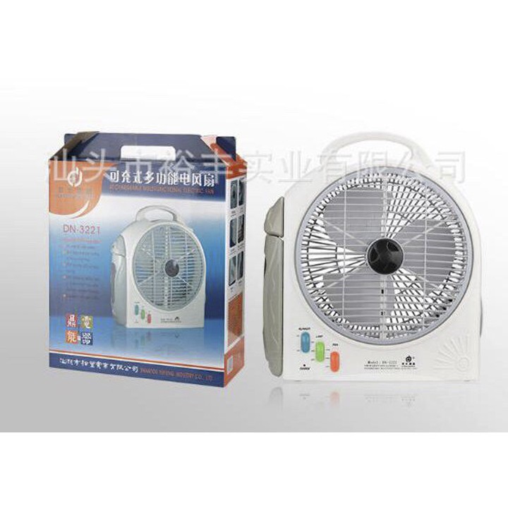 [Hàng Nội Địa] Quạt Tích Điện DN322 - 2 Bình Ắc Quy - Có Đèn LED- Bảo Hành 12 Tháng | BigBuy360 - bigbuy360.vn