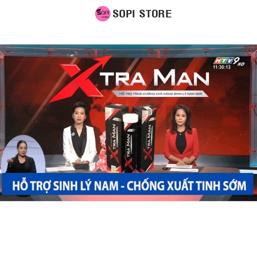 [Mua 3 tặng 1] XTRA MAN chính hãng – Tăng cường sinh lý nam, hộp 20 viên sủi chiết xuất, cảm xúc thăng hoa - Sopi Store