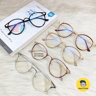 [ Ảnh thật ] Gọng kính cận tròn kim loại phối nhựa cách điệu thời trang