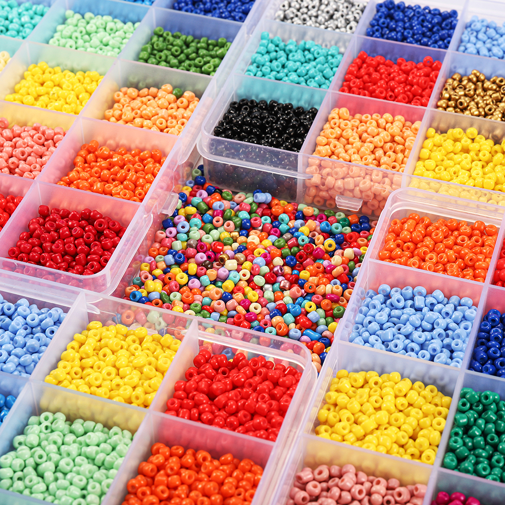 Bộ hạt thủy tinh cát màu trái cây 3mm (3mm * 18 ngăn * 14000 chiếc)