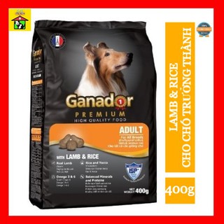 [400gram💯] Thức Ăn Chó Mèo Trưởng Thành Ganador Adult Lamb & Rice (Vị Thịt Cừu & Gạo) 400gr