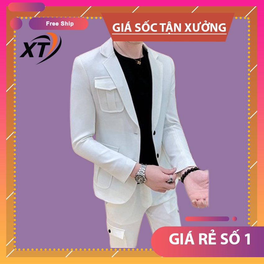 Vest nam,Áo Vest Nam Cổ Đức dài tay đơn điệu, 2 cúc chất liệu mềm, cao cấp chuẩn form lịch lãm N45