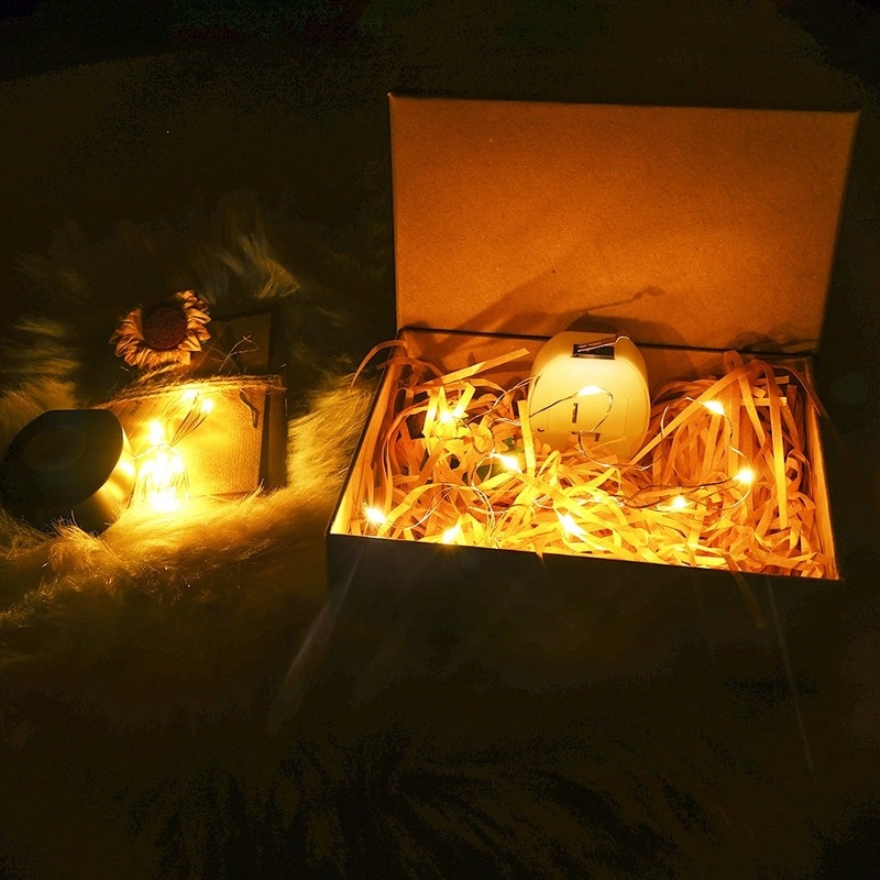 Hộp Quà Tặng Dây Đèn LED Nắp Mở Sáng Tạo Có Thể Uốn Cong Chạy Bằng Pin DIY