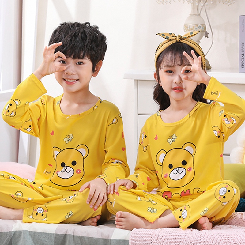 Bộ quần áo tay dài bằng vải thun in hình pikachu đáng yêu cho bé