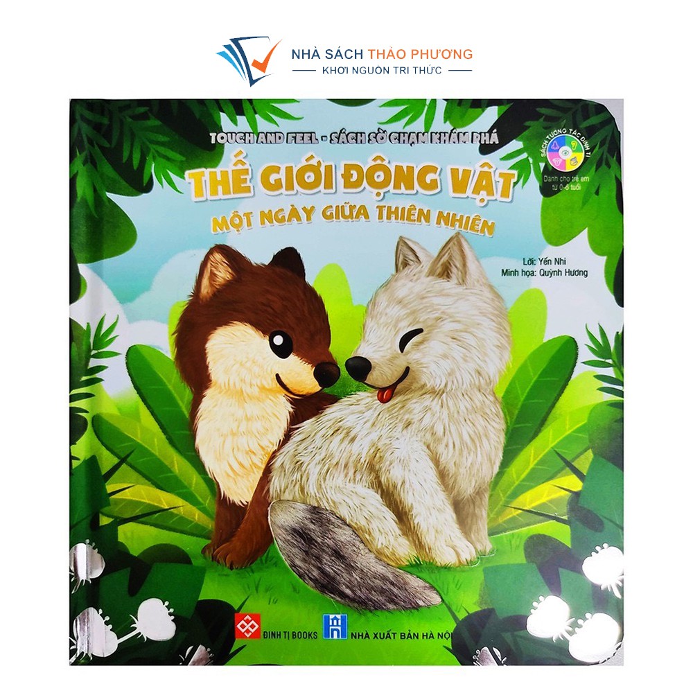 Sách - Sờ chạm khám phá Touch and Feel thế giới động vật song ngữ Việt Anh