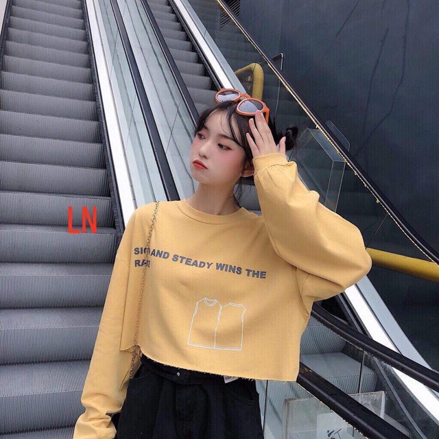 Áo croptop in hình áo dài tay LNG1019