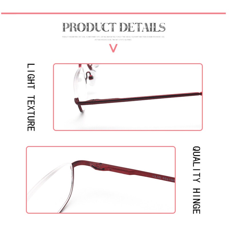 Kính Đọc Sách Gọng Nửa Gọng Bằng Nhựa HD Thời Trang Mới 2022