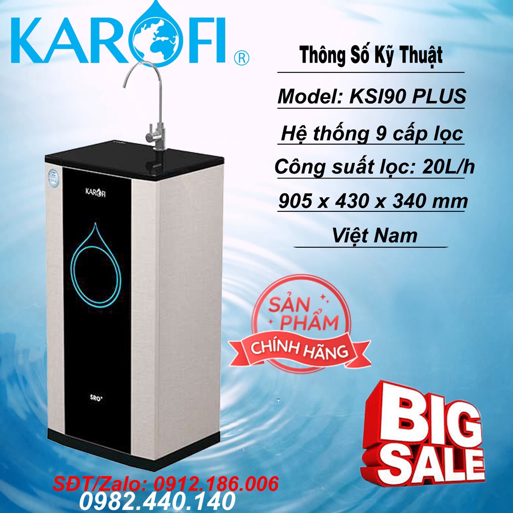 MÁY LỌC NƯỚC KAROFI KSI90 PLUS