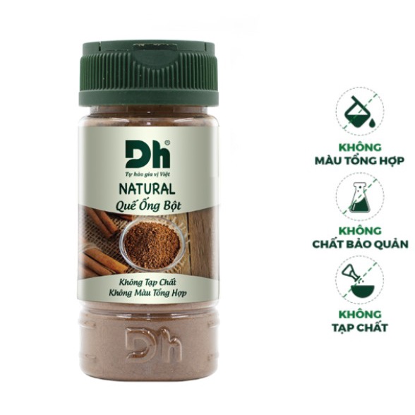 Quế Ống Bột Natural Dh Foods Hũ 40G dùng nấu phở, lẩu, hầm, tẩm ướp món ăn