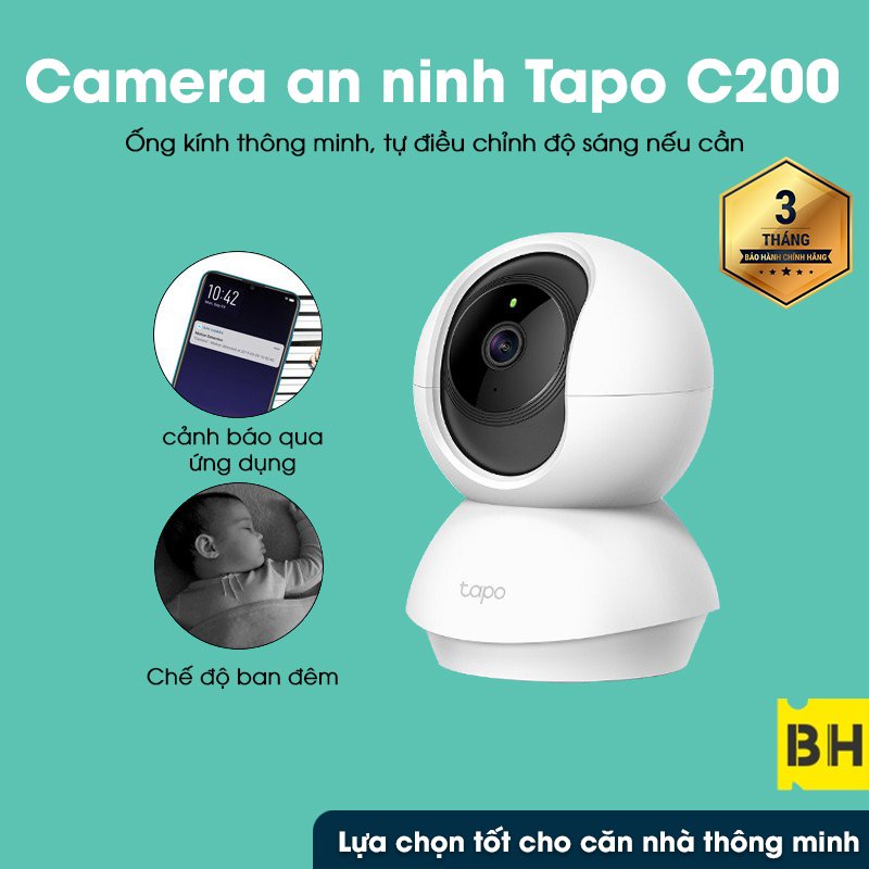 Camera Wifi TP-Link Tapo C200 / C210 Full HD 1080P Camera xoay quay 360 360 độ Giám Sát An Ninh