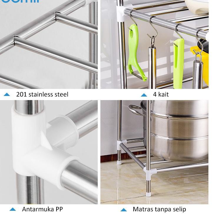 Kệ Để Giày 4-5 Tầng Bằng Thép Không Gỉ Tiện Dụng Cho Nhà Bếp