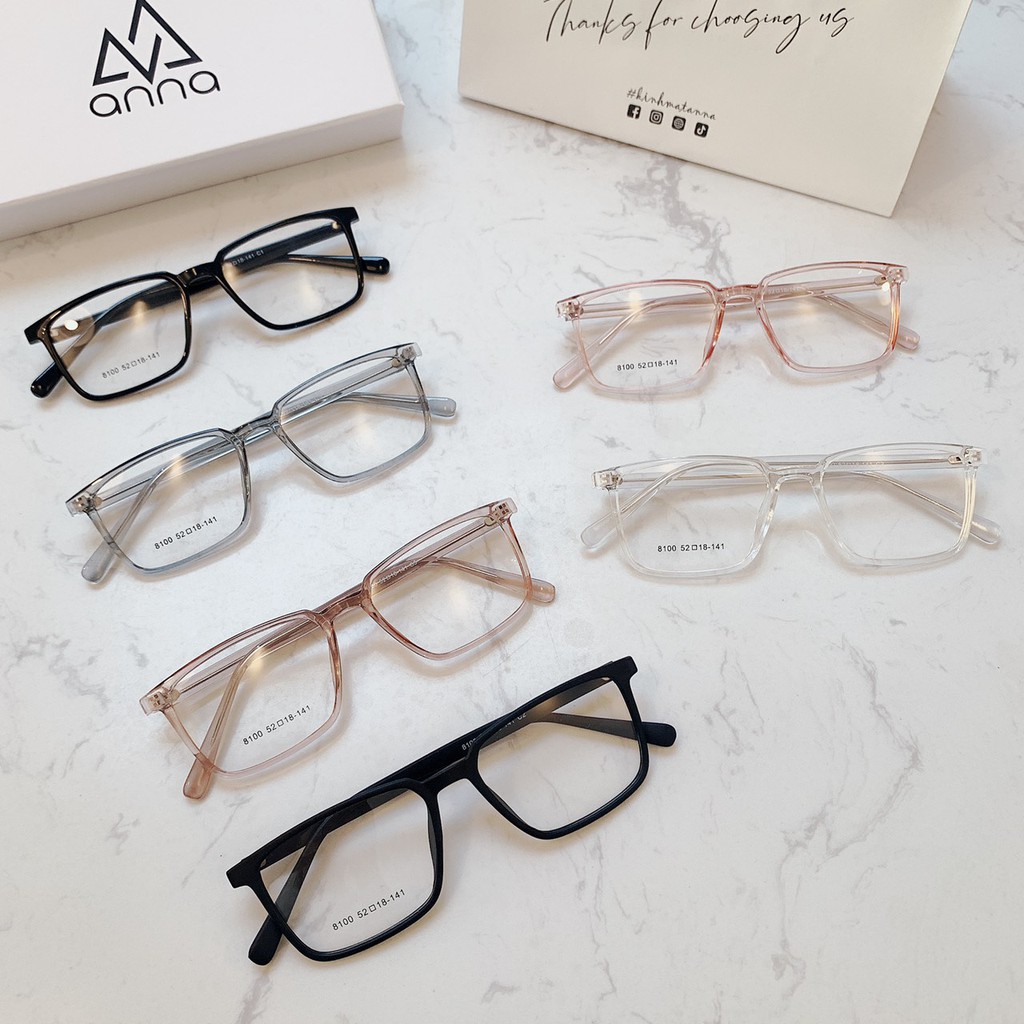 Gọng kính cận nam nữ ANNA dáng vuông thời trang chất liệu nhựa dẻo 170HQ056 | BigBuy360 - bigbuy360.vn