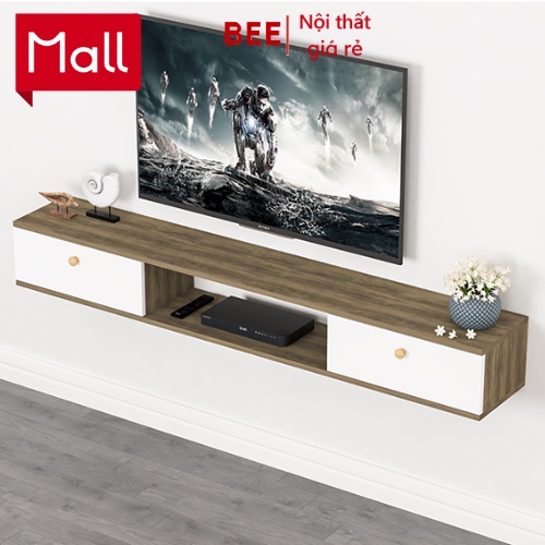 Kệ tivi treo tường, kệ tivi gỗ 2 năng kéo tiết kiệm diện tích - GP188