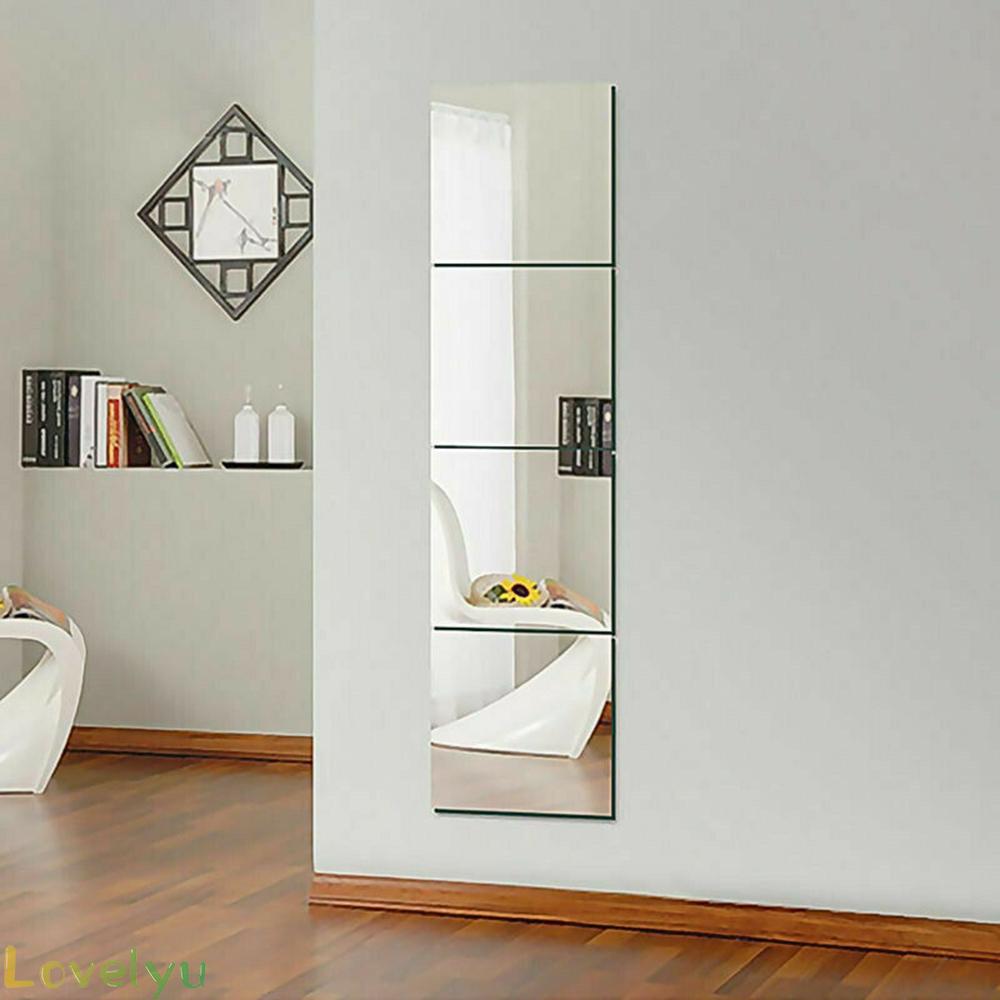 16 Miếng Gương Dán Tường Hình Vuông 15cm