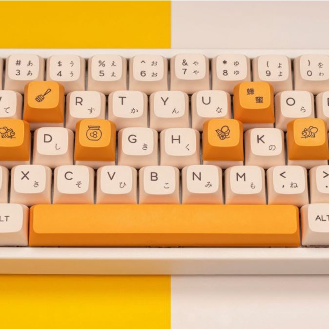 KEYCAP XDA THICK PBT HONEY & MILK 137 PHÍM CHO BÀN PHÍM CƠ CỦA EZPC