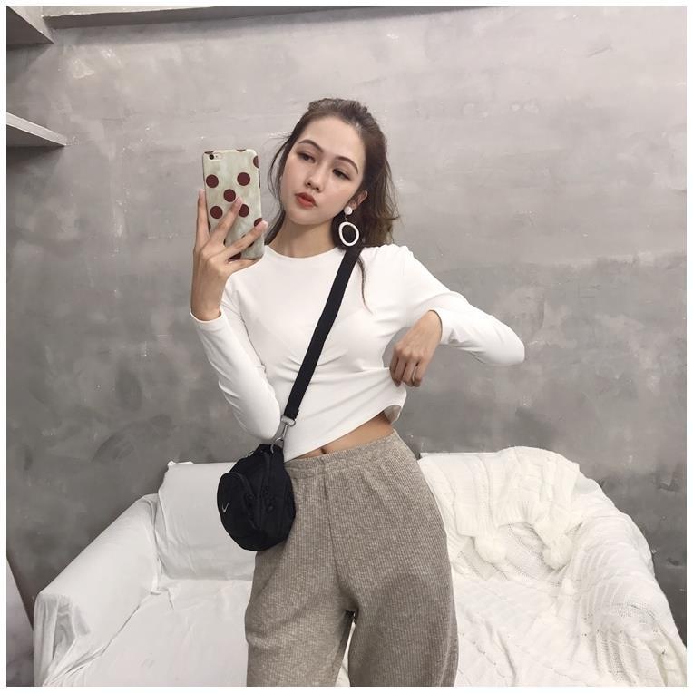 Áo thun BH dài tay phong cách Hàn Quốc xinh xắn cho phái nữ