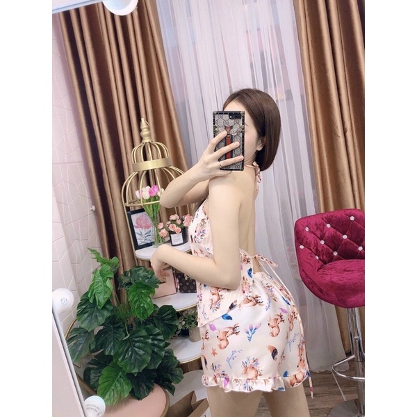 Đồ Ngủ Sexy Nữ, Đồ Ngủ 2 Dây Nữ, freesize &lt; 58kg