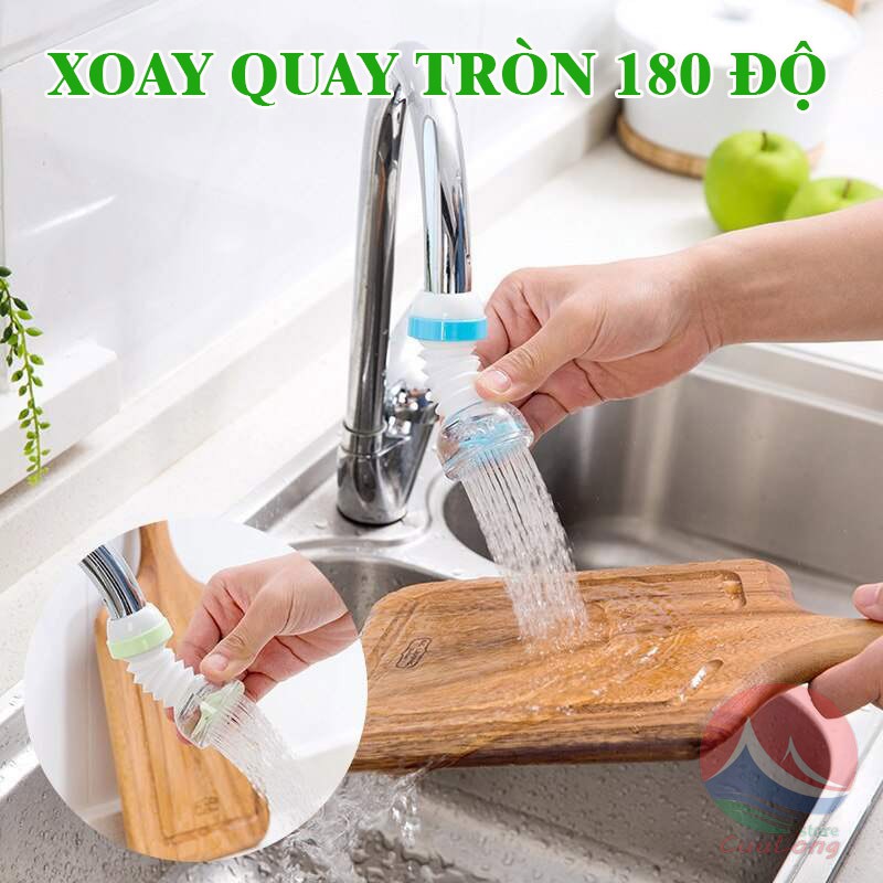 Vòi Áp Rửa Hoa Sen Xoay Tròn, Có Thể Kéo Dài, Tháo Lắp Dễ Dàng, đầu vòi rửa bát thông minh, vòi nối tăng áp hoa sen