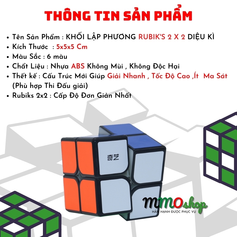 Rubiks 2x2 Qiyi Sail W Rubic 2 Tầng Khối Lập Phương Ma Thuật Nhựa ABS Siêu Bền Siêu Mượt