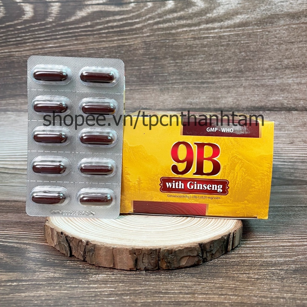 Vitamin tổng hợp 9B bổ sung nhân sâm, đông trùng hạ thảo, nhưng hươu, giúp tăng đề kháng, ngủ ngon, ăn ngon - Hộp 100v