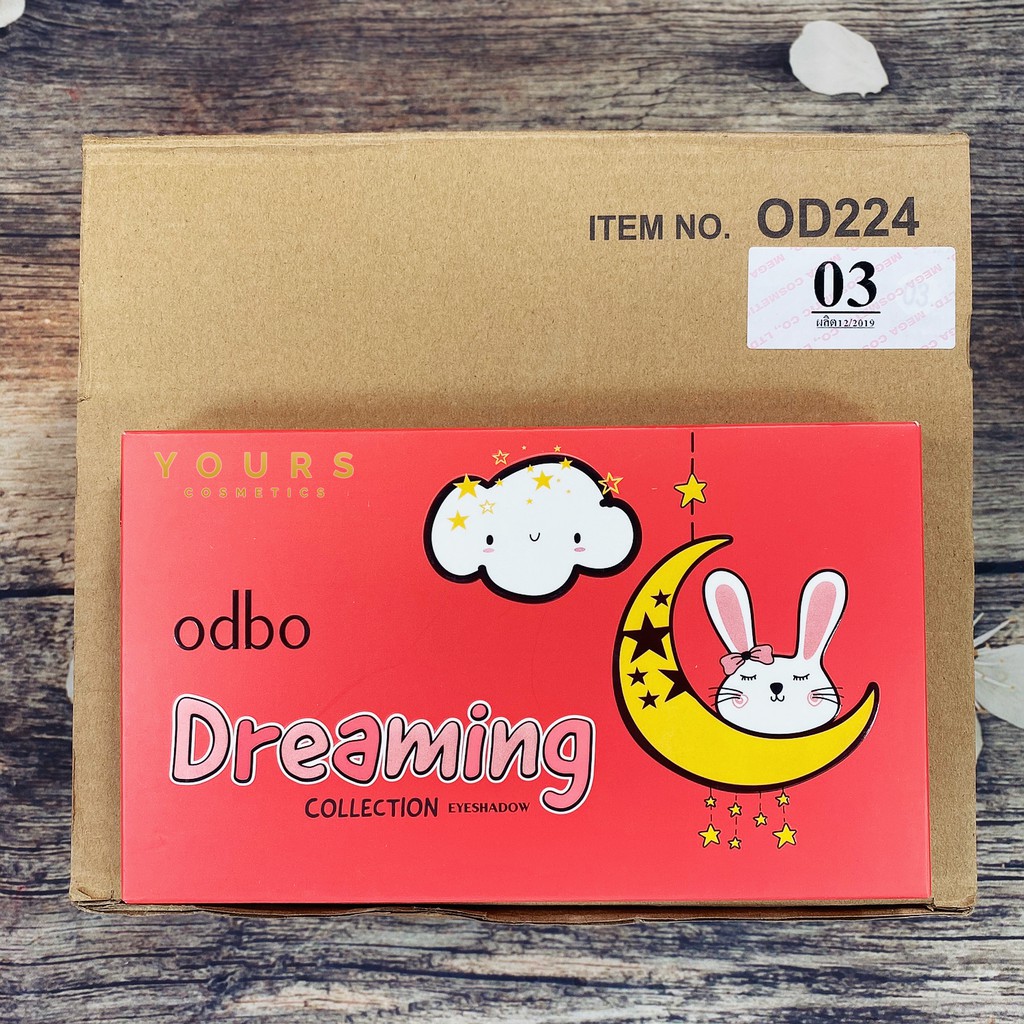 [Auth Thái] Bảng Phấn Mắt Odbo Dreaming Có Nhũ Tông Cam Nâu Đất OD224 No.03