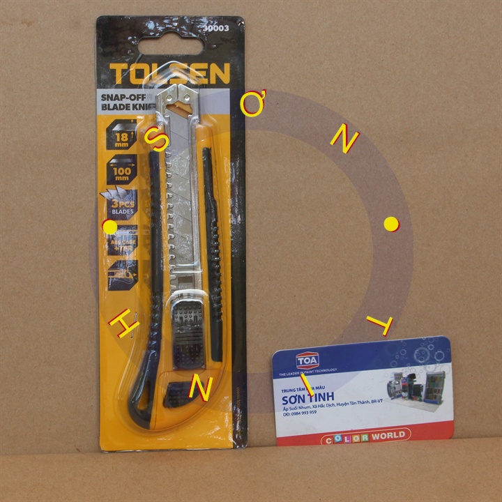 Dao rọc giấy 18mm kèm 03 lưỡi dao Tolsen 30003