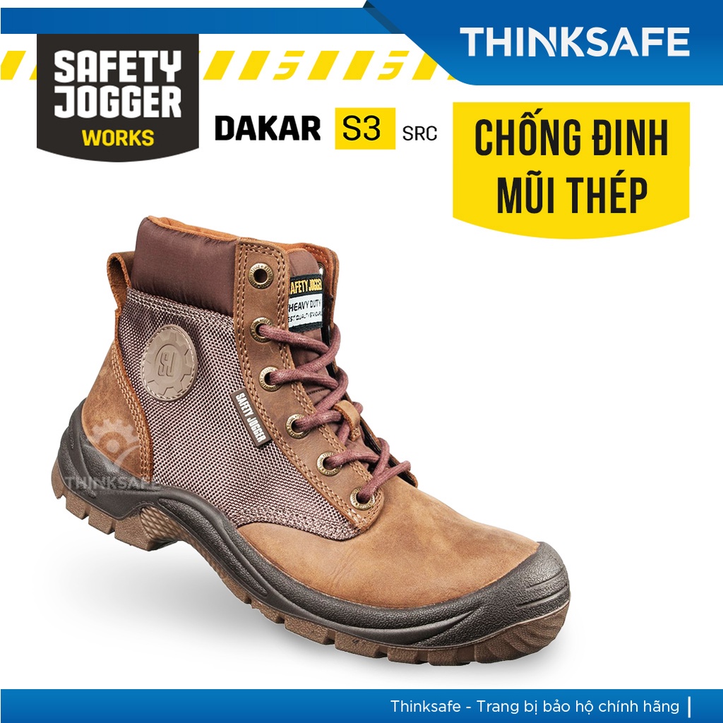 Giày bảo hộ lao động Safety Jogger Dakar S3 da thật, chống nước, chống đinh, chống tĩnh điện, cao cổ - Thinksafe
