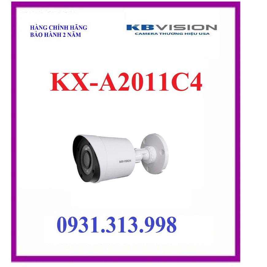 Camera KBVISION KX-A2011C4 2.0MP (CVI,TVI,AHD,Analog)