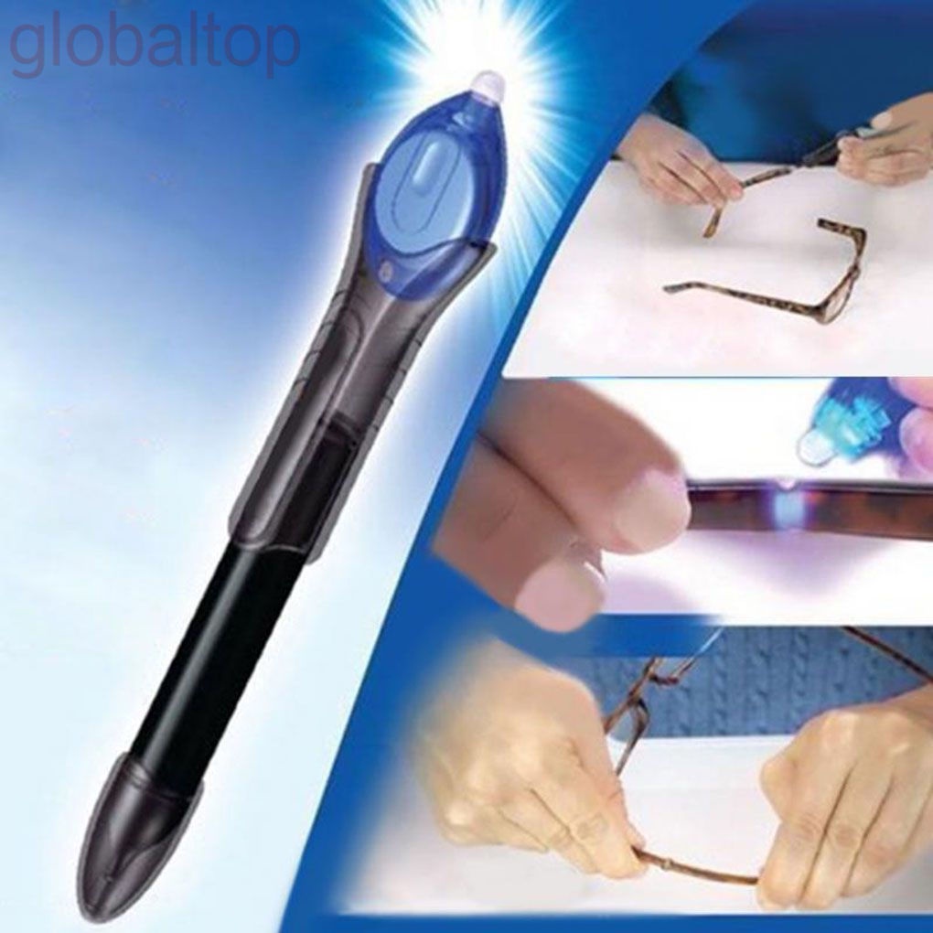 5 Second Quick Fix Liquid Glue Pen UV Light Repair Tool Super Powered Liquid Plastic Welding Compound Office Supplies