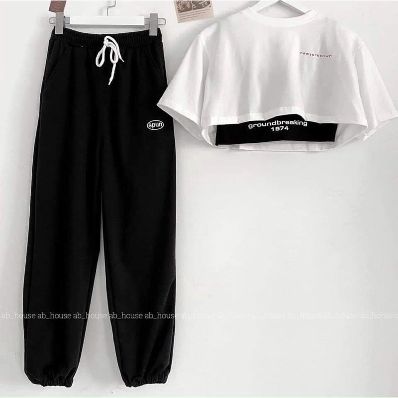 SET ÁO CẶP 19xinh xắn teen nữ trẻ trung họa tiết độc đáo phong cách sexy thích hợp đi chơi ngoài trời