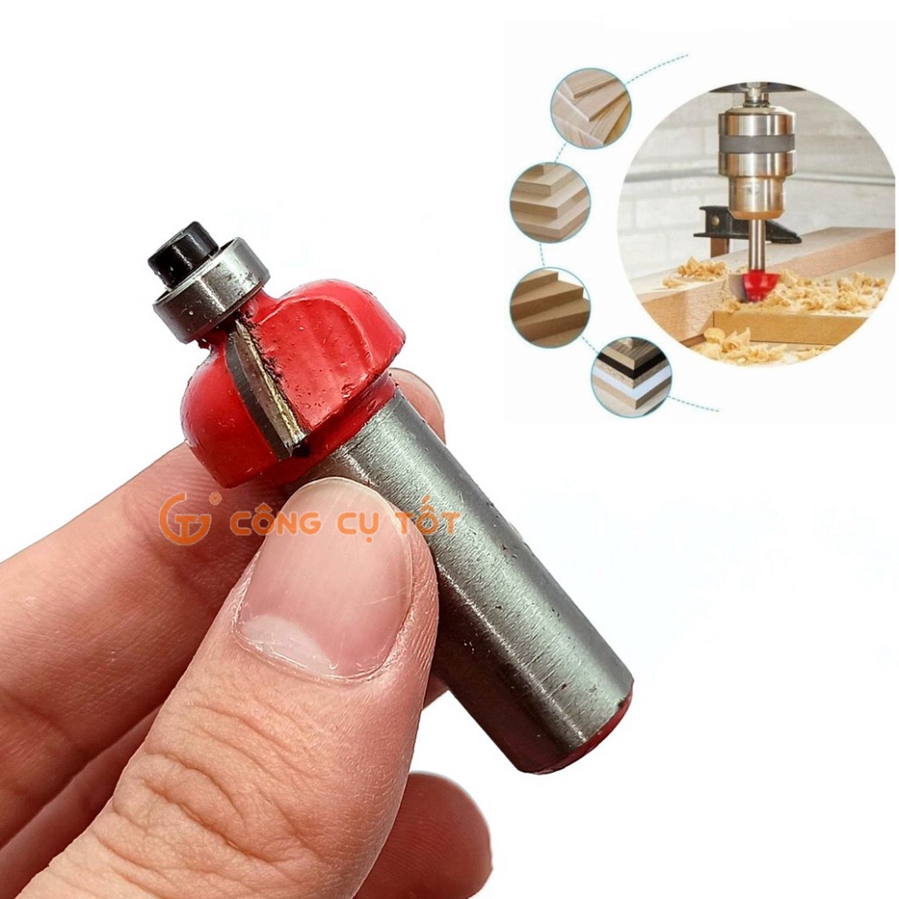 Hộp 12 mũi soi gỗ cốt 6.35mm đỏ