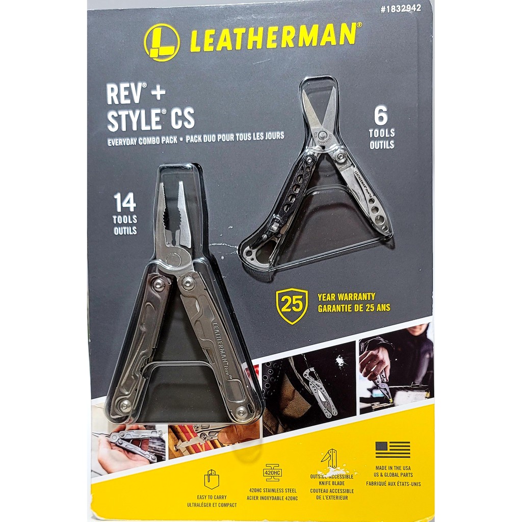Bộ dao đa năng Leatherman REV và Style cs (bộ 2 cây)
